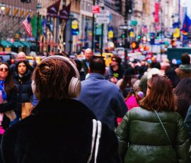 Silencing out the background noise in Midtown Manhattan.